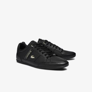 Lacoste Chaymon Synthetic and Leather Sneakers - Tenisky Pánské Černé | CZ-MnAXFI